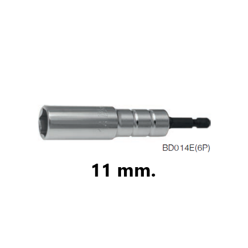 SKI - สกี จำหน่ายสินค้าหลากหลาย และคุณภาพดี | KOKEN BD014E-11 ลูกบ๊อกยาว 6P-11mm. ใช้กับไขควงไฟฟ้าแกน 1/4นิ้ว